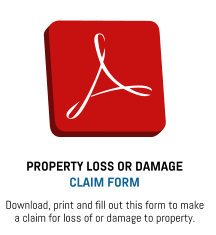 PROPERTY LOSS OR DAMAGE CLAIM FORM Download, print and fill out this form to make a claim for loss of or damage to property.